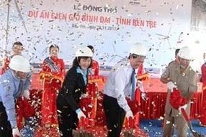 The breaking ground ceremony 