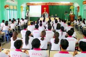 Locals in Dong Thap are at a training course before going to Japan (Photo: SGGP)