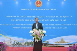 Vietnamese Ambassador to China Dang Minh Khoi speaks at the event (Photo: VNA)