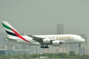 The Airbus A380 aircraft of Emirates Airline (Photo: VNA)  