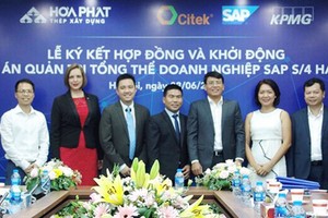 The contract signing ceremony