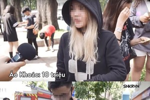 Young people are introducing the designer clothes they are wearing (Photo from clip of SNKRVN)