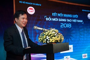 Deputy Minister of Science and Technology Bui The Duy delivered his speech in the event. Photo by Tran Binh.
