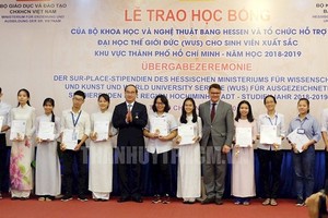 At the award ceremony