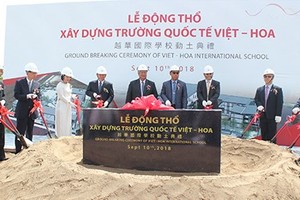 At the ground breaking ceremony (Photo: VNA)