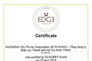 HCMC Power Corporation receives EDGE certification