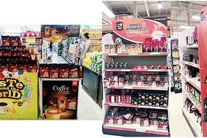 Trung Nguyen coffee products are displayed in China (Photo: SGGP)