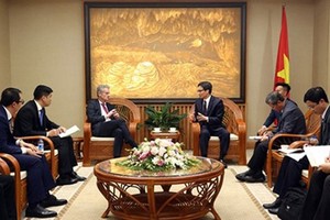 Deputy Prime Minister Vu Duc Dam received Mr. Ralph Haupter, President of Microsoft Asia. Photo by VOV