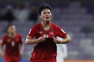 Vietnamese midfielder Nguyen Quang Hai (Photo: VNA)