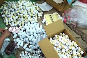 Fake drugs seized in the case (Photo: SGGP)