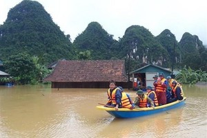 An area in Tan Hoa commune of Minh Hoa district, the central province of Thanh Hoa, is flooded in early September (Photo: VNA)