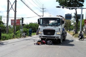 A road accident in Binh Chanh District (Photo: SGGP)