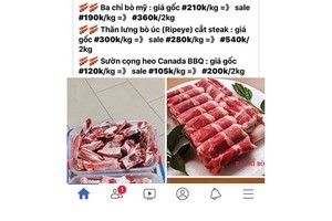 Imported pork sold in internet (Photo: SGGP)