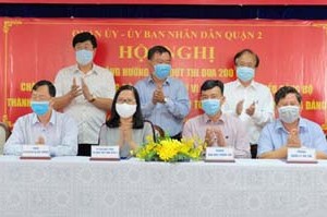 State leaders of District 2 attending the contest launching meeting. (Photo: SGGP)