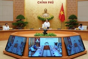 At the online government's conference (Photo: SGGP)