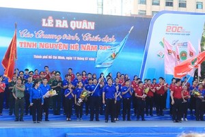 At the launching ceremony of the summer volunteer campaign in Ho Chi Minh City (Source: https://tuoitre.vn/)