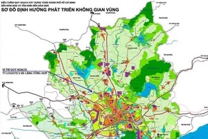 A planning map shows the location of a multifunctional complex with a logistics centre, container depot and a general port in Tay Ninh province (Photo: www.baogiaothong.vn)