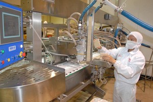 Advanced manufacturing technologies can help to decrease exhaust fumes in Kido Co., located in the Northwest Industrial Park in Cu Chi District. (Photo: SGGP)