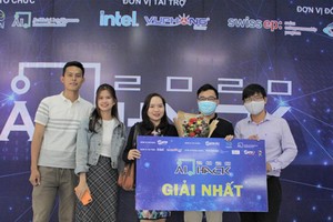 The champion of ‘AI Hack 2020’ bSmart. (Photo: SGGP)