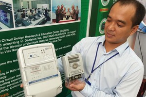 SG8V1 chip by ICDREC is installed in the electronic meters. (Photo: SGGP)