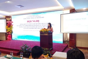 Director of the Department of Tourism Nguyen Thi Anh Hoa speaks at the meeting (Photo: SGGP)