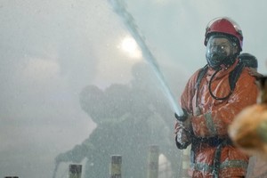 Fire drill organized at Saigon River tunnel