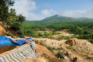 Illegal gold mining prevalent in some areas of Quang Nam Province