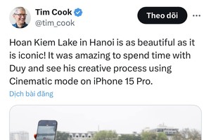 Apple CEO Tim Cook impressed by Hoan Kiem Lake