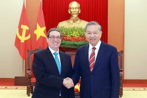 Party chief hosts Cuban top diplomat in Hanoi