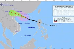 Typhoon Matmo heads toward Gulf of Tonkin, widespread heavy rainfall expected 