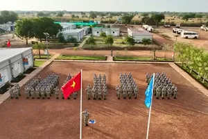 Flag ceremony of Vietnam’s “Blue Beret” Peacekeepers in Abyei