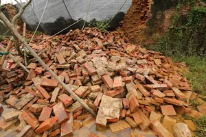 Centuries-old bricks of Hue Imperial Citadel remain bright red after collapse