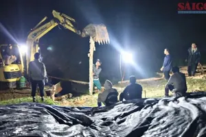 Lam Dong works overnight to reinforce dam at risk of collapse