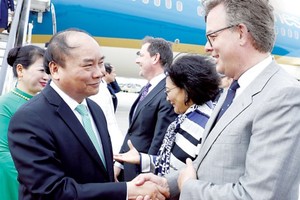 Vietnamese Prime Minister Nguyen Xuan Phuc and his wife arrive in Schiphol Amsterdam airport 
