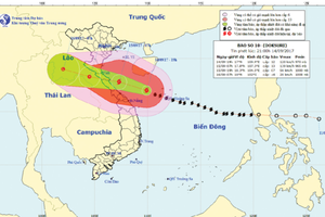 Position of typhoon Doksuri  