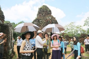 Ladies learn about architectural and sculptural values of the My Son Cultural Heritage 