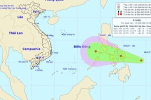 One more low pressure zone appears in the East Sea