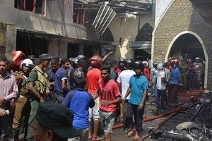 Scene of bomb attacks in Sri Lanka on April 21 (photo:EPA)