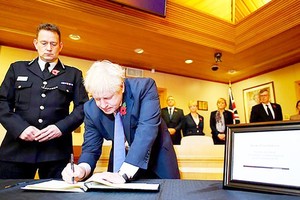 Prime Minister Boris Johnson signed a book of condolence