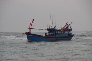 Vietnamese fish vessels move safe places to avoid typhoon Nakri