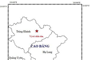 5.4 magnitude earthquake in Cao Bang province
