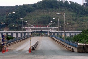 The Kim Thanh International Border Gate No. 2 of Lao Cai province on the first day of the suspension (Photo: VNA)