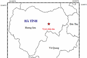 Map of epicenter location (Photo: the  Earthquake Information and Tsunami Warning Center)