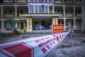 A COVID-19 quarantine area at a military school of Hoa Binh province (Photo: VNA) 