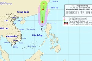 Path map of storm Mekkhala was provided by the National Center for Hydro-Meteorological Forecasting