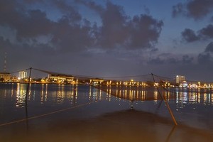 Nhat Le riverbanks glow at night (Photo: Minh Phong)