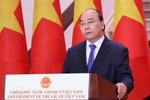 Prime Minister Nguyen Xuan Phuc in the video message to the 17th China-ASEAN Expo and China-ASEAN Business and Investment Summit (Photo: VNA)