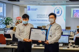 Noi Bai Airport receives Airport Health Accreditation certification from ACI