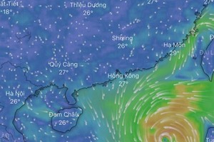 Conson, newly-formed storm heads to the East Sea