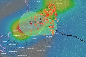 Low-pressure zone brings downpours to South-Central, Central Highlands regions